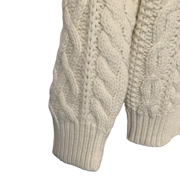 New! Baby Gap Mockneck cable-knit sweater, cotton and wool, beige, boy 5 years - Picture 6 of 7